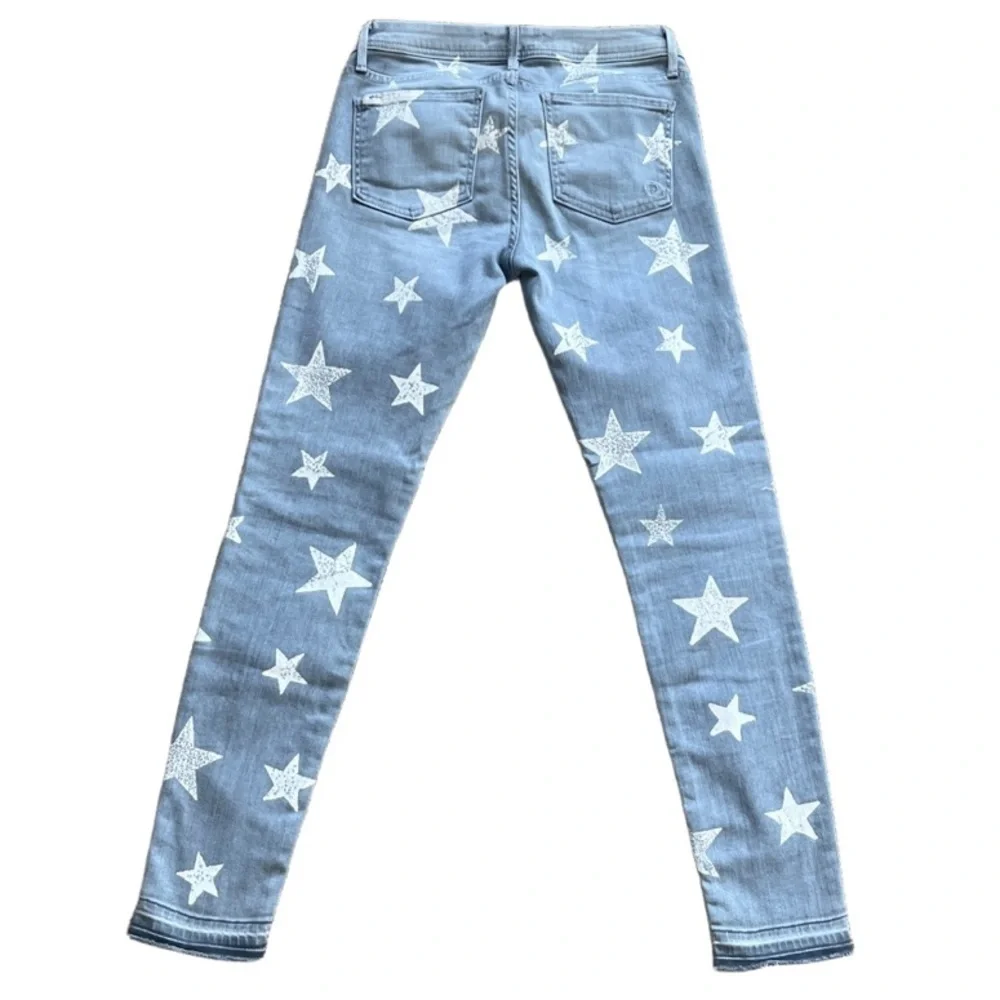 Fidelity Denim Sola Stars Rhapsody Mid Rise Frosted Gray Ankle Jeans 26 - Picture 3 of 13